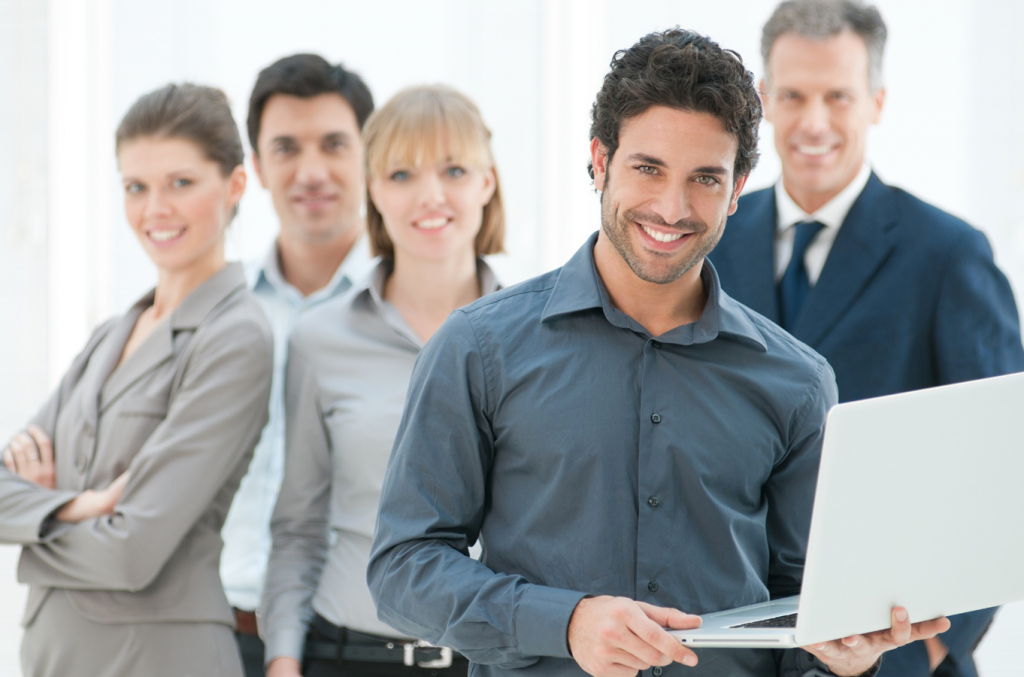 Group of smiling business people