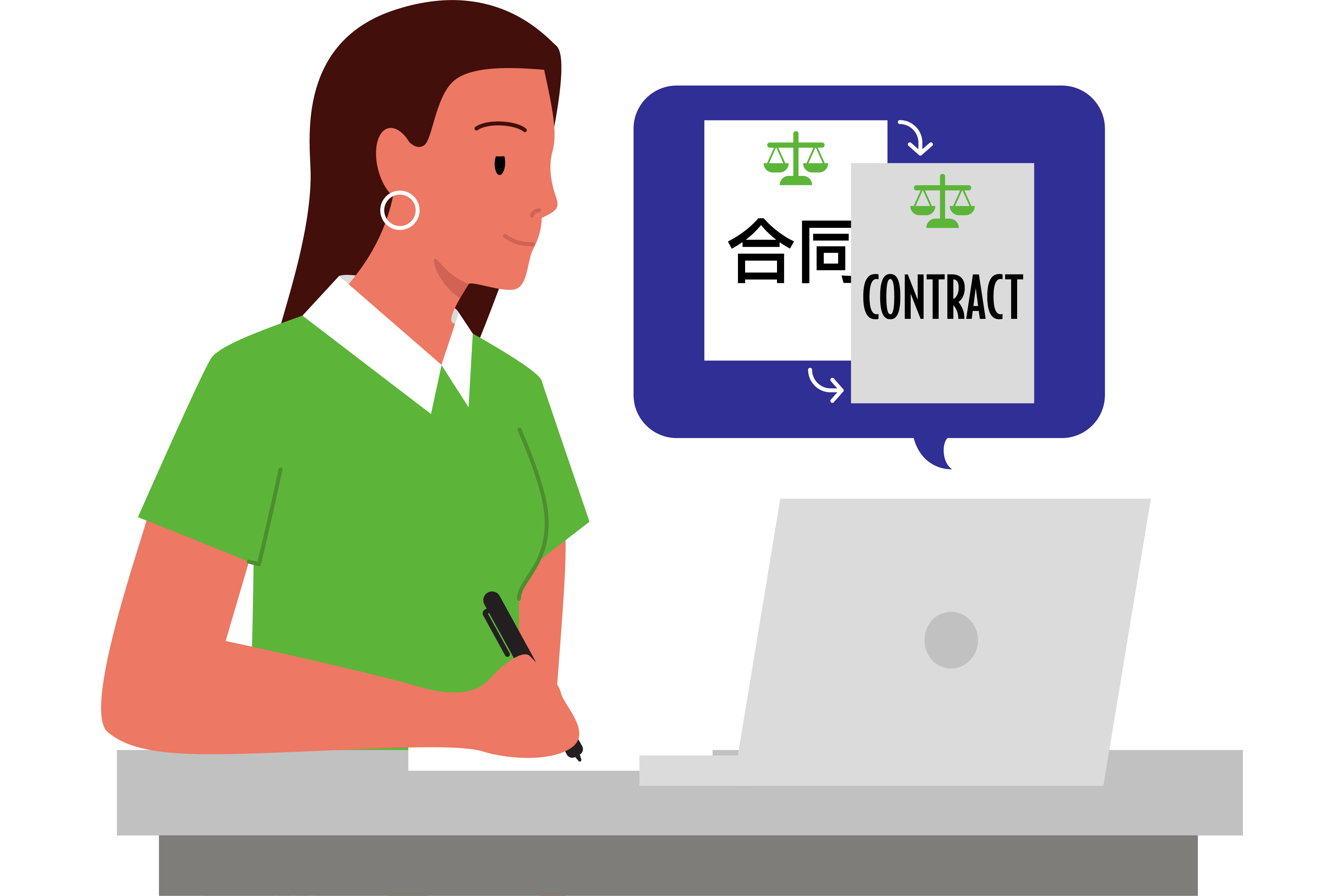 Legal translation: A translator translates legal documents